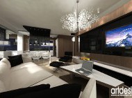 Projekty wnętrz - luksusowe wnętrze mieszkania