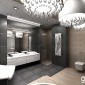 projekty wnętrz - sypialnia i łazienki w rezydencji w Katowicach - 6